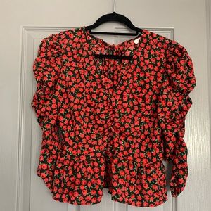 Topshop Roses Top